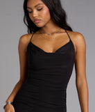 Sultry Icon Lace-Up Mini Dress