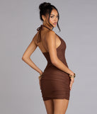 Gorgeously Sultry Halter Cutout Mini Dress