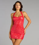 The All Eyes On You Sequin Bodycon Mini Dress is your new go-to Windsor dress—effortless, versatile, and made to update your fall style in seconds.