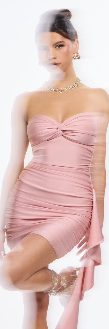 Soft Focus Sash Mini Dress