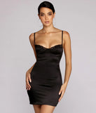 Striking In Satin Mini Dress