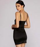Striking In Satin Mini Dress