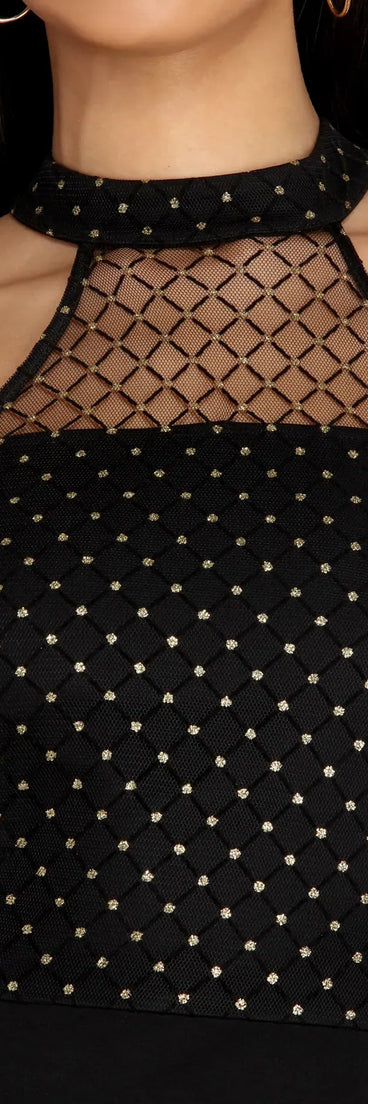 Major Mesh Moment Mini Dress