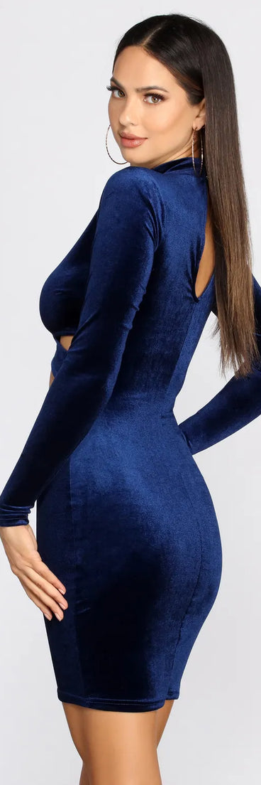 Slay Today Velvet Mini Dress