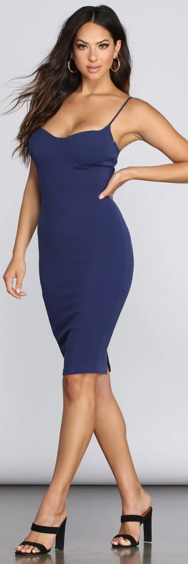 Daring And Bold Midi Dress