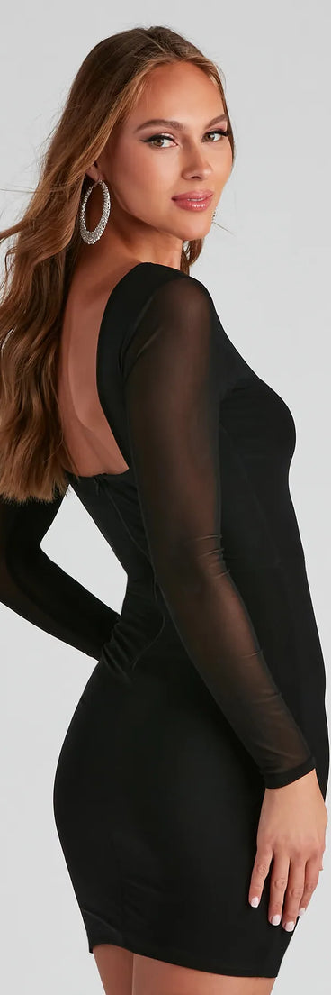 No Going Back Mesh Mini Dress