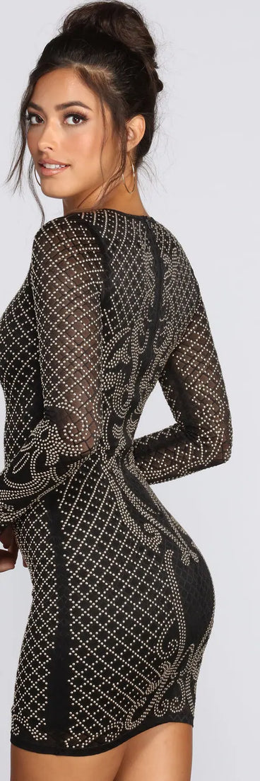 Embellished Beauty Mini Dress
