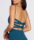 Sassy Straps Crepe Mini Dress
