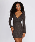 Glitter Gloss Open Back Mini Dress