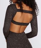 Glitter Gloss Open Back Mini Dress
