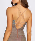 Colorful Expressions Two-Tone Glitter Midi Dress