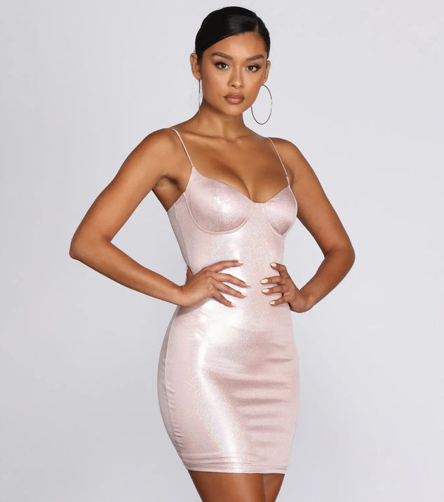 Butterfly Babe Metallic Mini Dress
