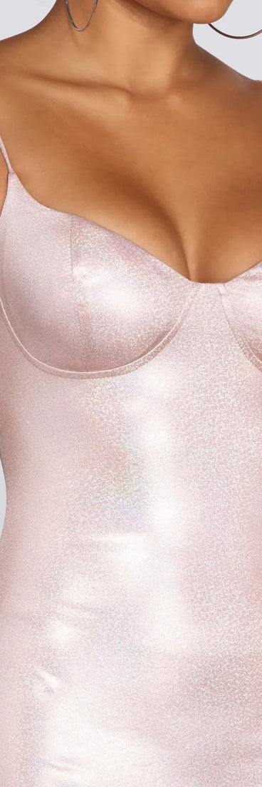 Butterfly Babe Metallic Mini Dress