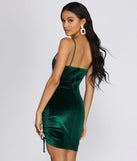 Ruched And Luxe Velvet Mini Dress