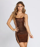 Golden Girl Heat Stone Mini Dress