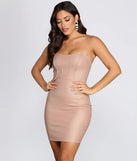 Sleeveless Faux Leather Scoop Mini Dress