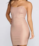 Sleeveless Faux Leather Scoop Mini Dress