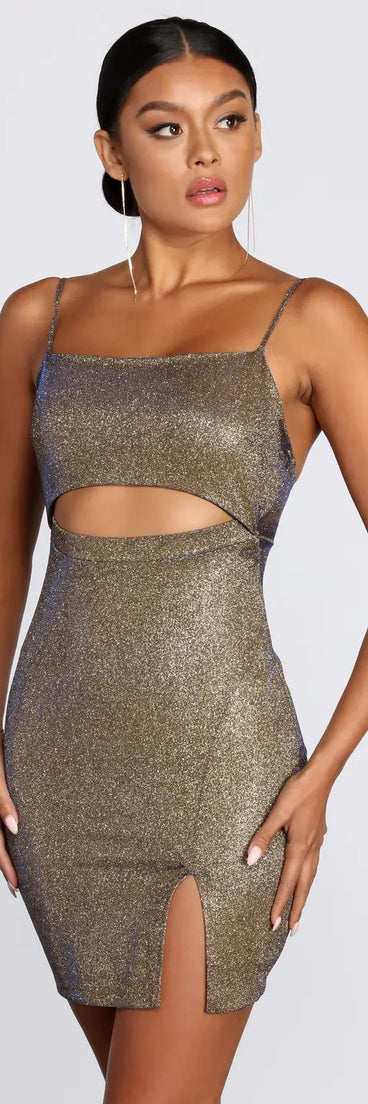 Party With Me Glitter Mini Dress