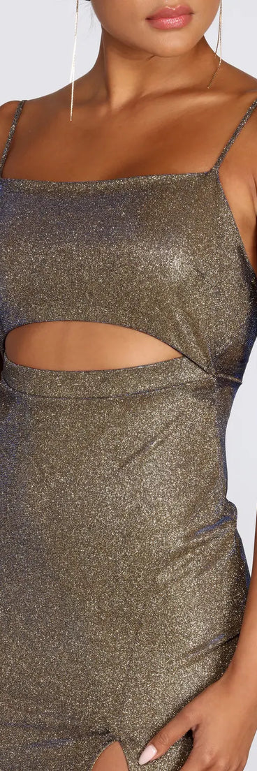 Party With Me Glitter Mini Dress