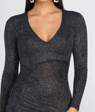 That Glam Life Glitter Wrap Dress