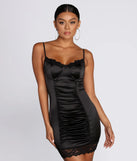 Tempt Me Satin Mini Dress