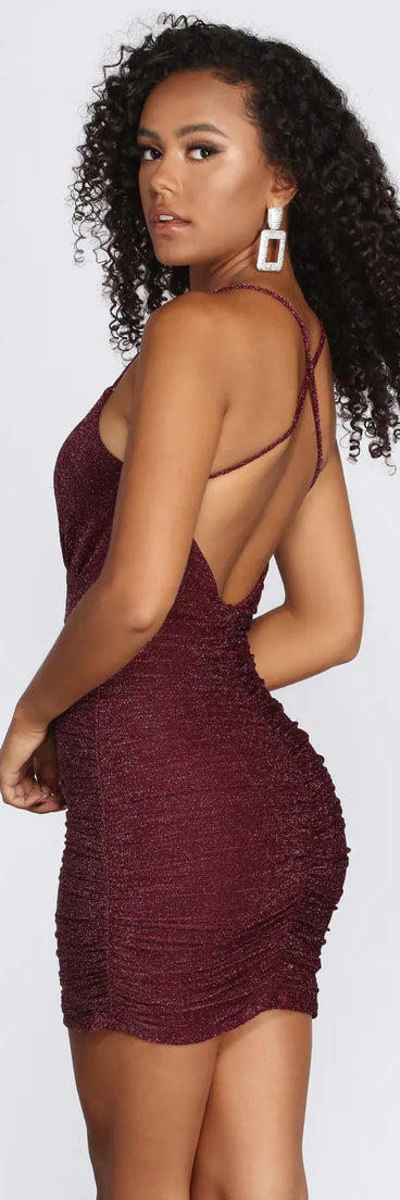 Glow With It Glitter Mini Dress