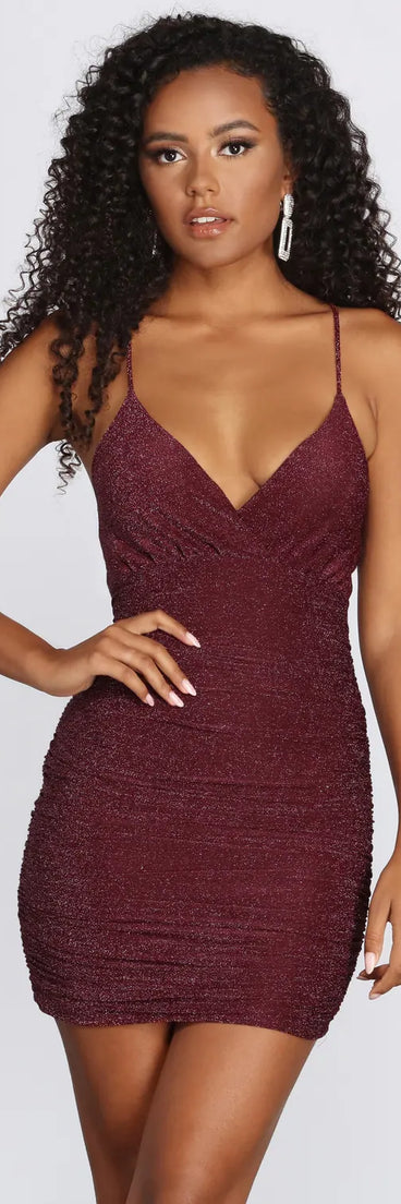 Glow With It Glitter Mini Dress
