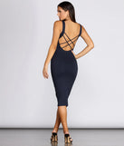 Cross Back Detail Midi Dress