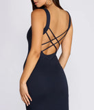 Cross Back Detail Midi Dress