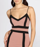 Color Block Crepe Mini Dress
