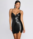 Edge It Up Faux Leather Mini Dress
