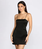 Feeling Stunning Satin Mini Dress