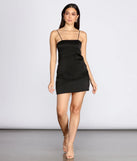 Feeling Stunning Satin Mini Dress