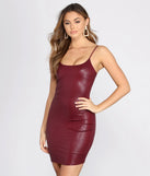 Snake Believe PU Mini Dress
