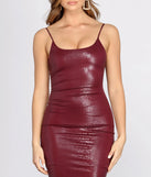 Snake Believe PU Mini Dress