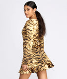 Fierce And Fiesty Wrap Mini Dress