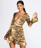 Fierce And Fiesty Wrap Mini Dress