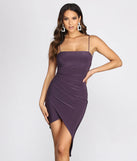 Feeling Knit Asymmetrical Mini Dress