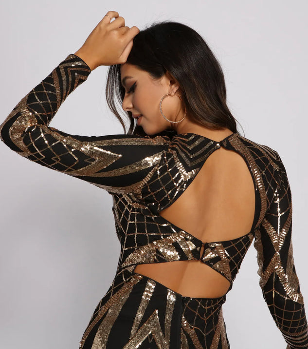 chinese dress ladies Sequin Sweetheart Long Sleeve Mini Dress