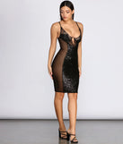 Mesh & Sequin Statement Mini Dress