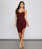 In A Ruche Mesh Midi Dress