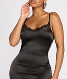 Satin and Lace Mini Dress