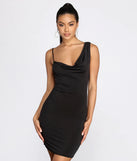 Cowl Front And Back Mini Dress