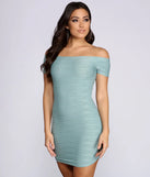 Swoon Worthy Off Shoulder Mini Dress