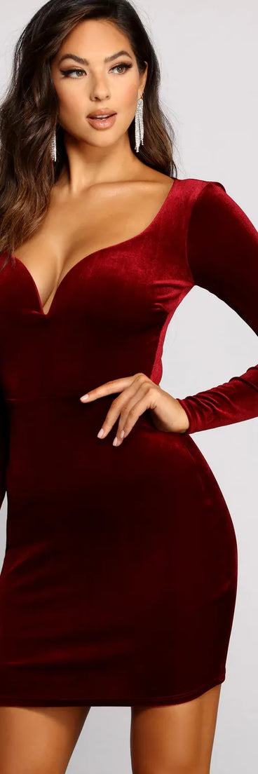 Velvet Vixen Long Sleeve Mini Dress
