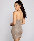 Glittery Babe One Shoulder Mini Dress