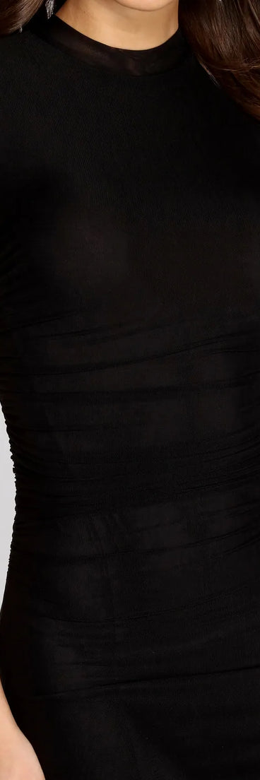 Flawless Beauty Mesh Mini Dress