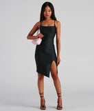 Sleek And Chic Stunner Lace-Up Back Dress