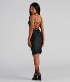 Sleek And Chic Stunner Lace-Up Back Dress