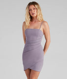 Wrapped In Stylish Crepe Mini Dress